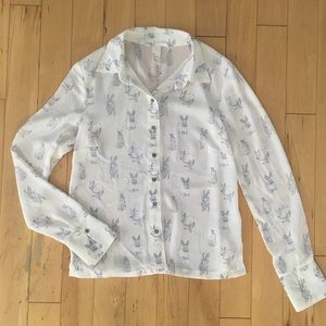 🐰NWOT H&M bunny blouse